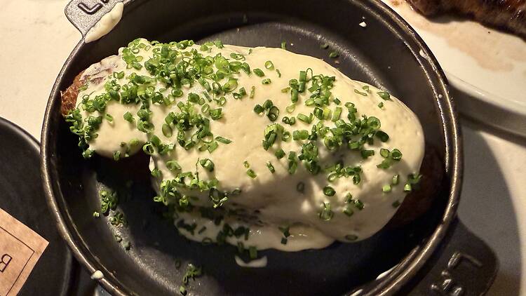 Twice-baked potato at The Butcher's Club