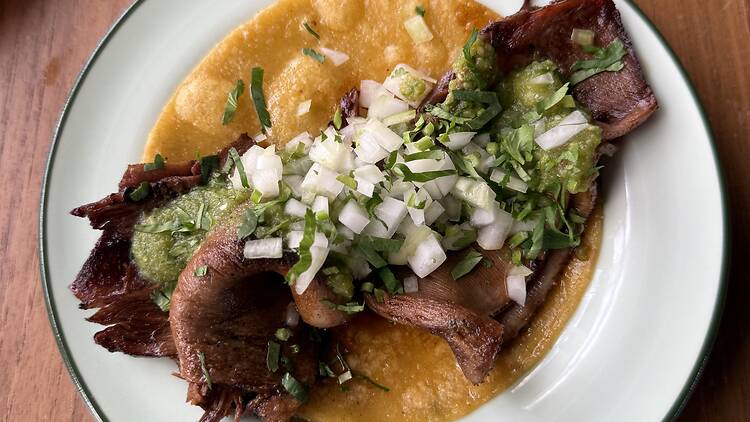 Beef taco at Papalote