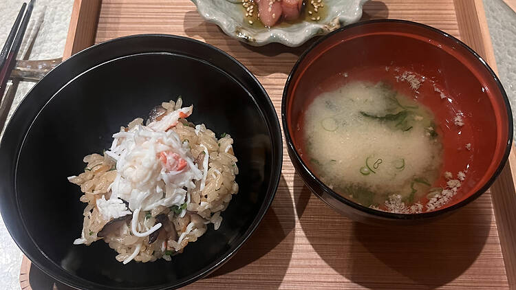 A tray of food at Matsu.