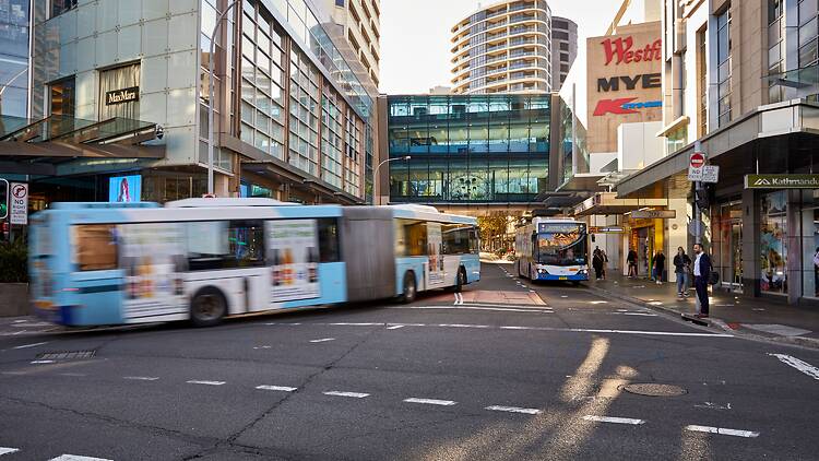 Buses travelling on D1 Bus only street