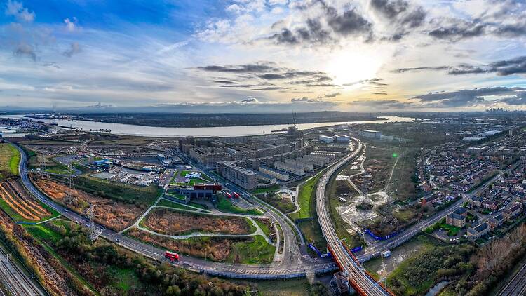 Aerial view of Barking Riverside - January 2026