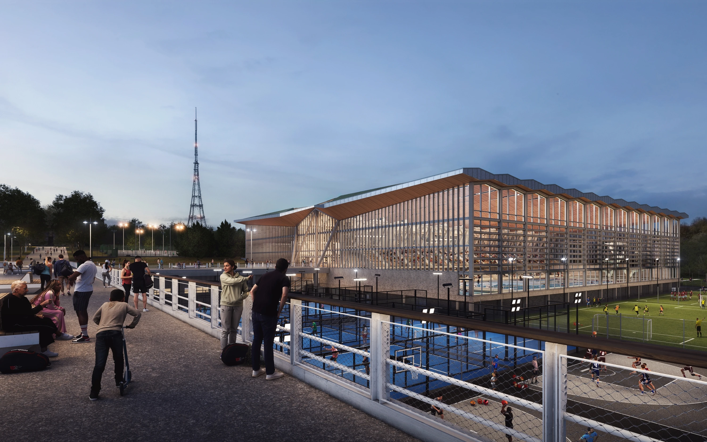 Preview render of the new Crystal Palace national sports centre