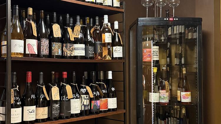 Wine bottles at Rasa House