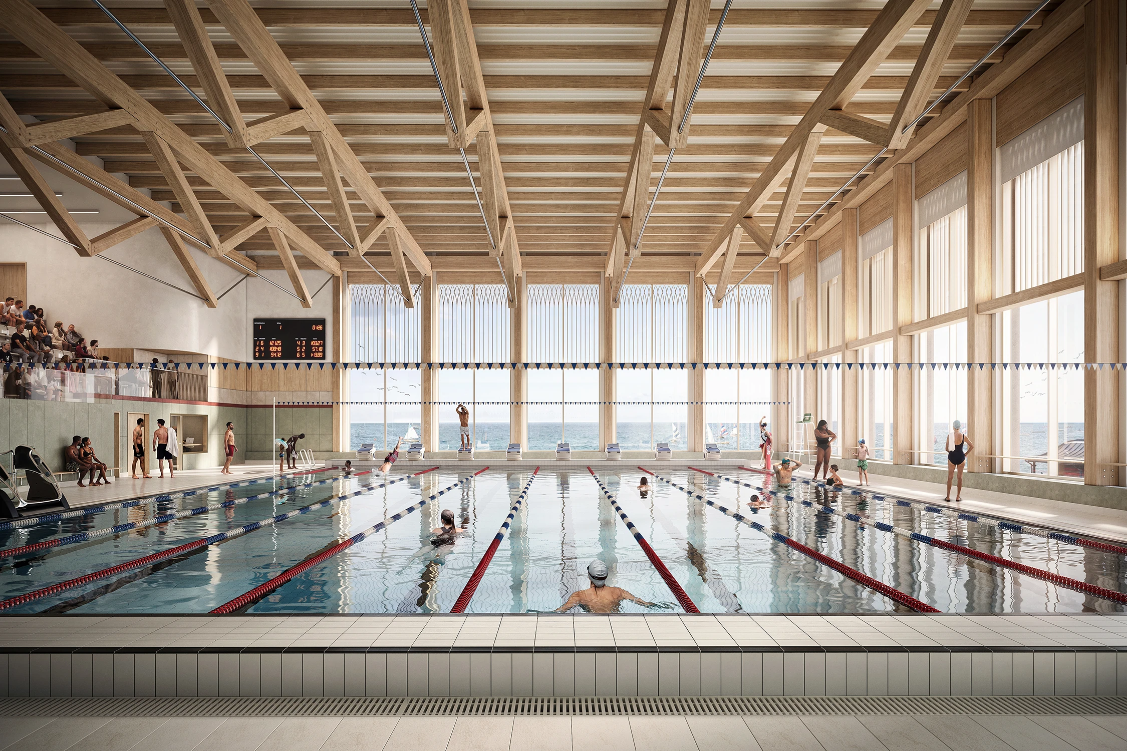 Imagery of the new King Alfred Leisure Centre in Brighton & Hove 