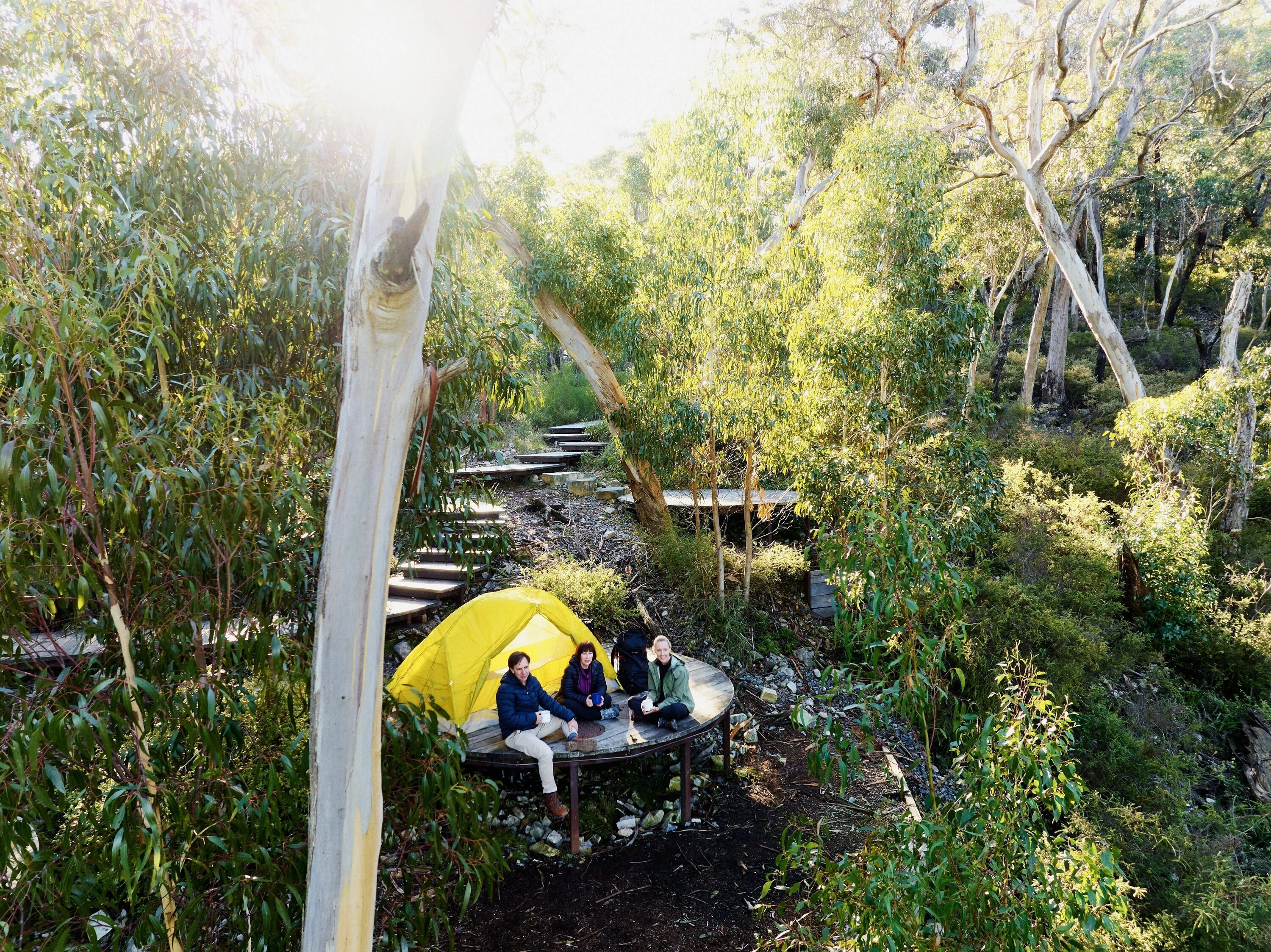 Campers along the Grampians Peaks Trail.