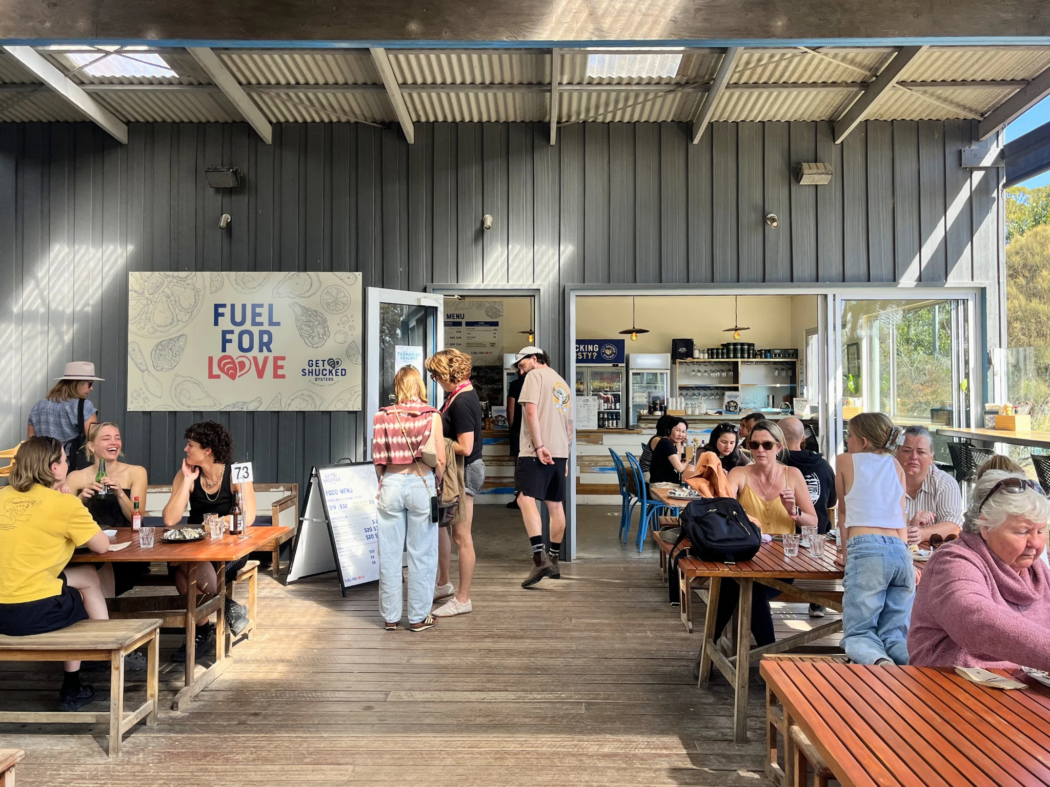 Seating at Get Shucked