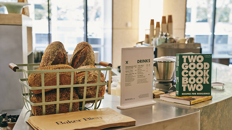 Bker Bleu bread and Two Good Co books at Fold cafe