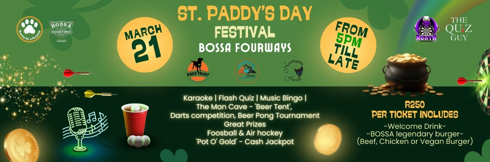 Bossa Fourways St Paddy;s Day Festival Poster