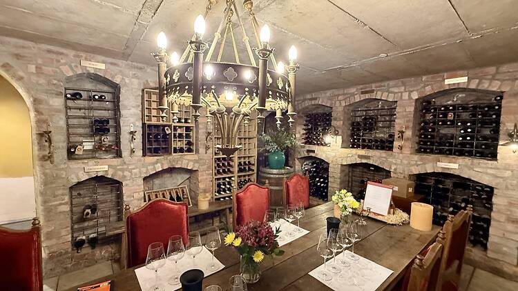 La Residence's private wine cellar stores extremely limited house vintages. 