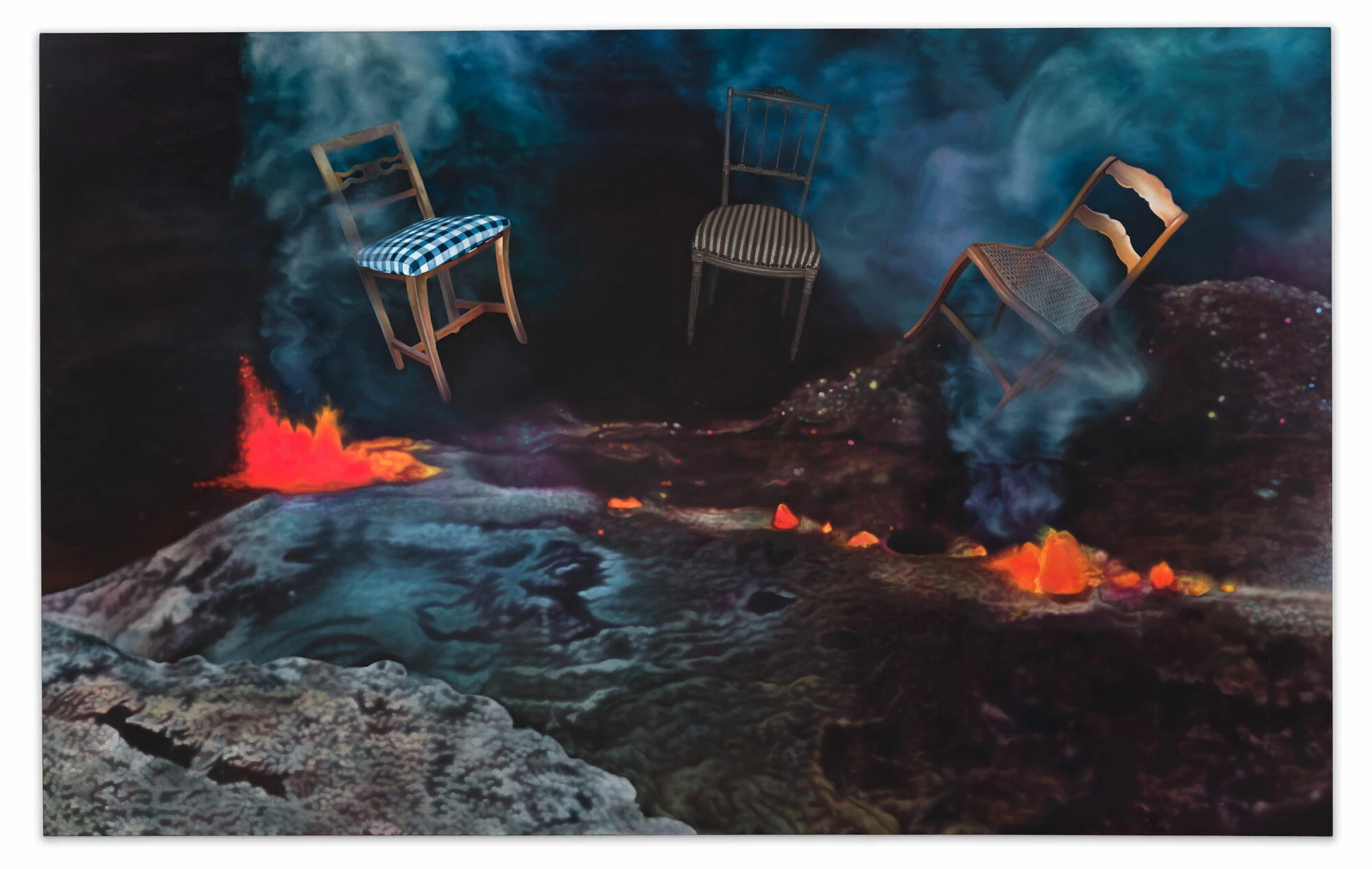 Ariana Papademetropoulos, The Afters, 2026, huile sur toile, 190 &times; 304 &times; 4 cm. Courtesy de l&rsquo;artiste et Thaddaeus Ropac.