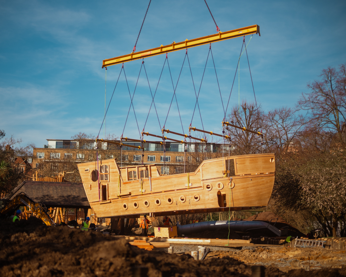 Galleon being added to Diana Princess Memorial Garden 