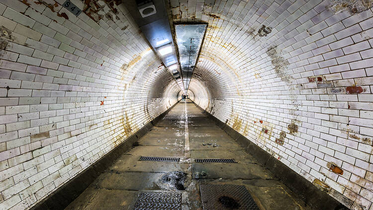 Foot tunnel in Greenwich, London