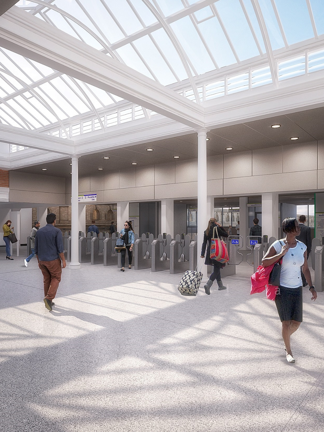 Render of new ticket hall planned for South Kensington tube station 