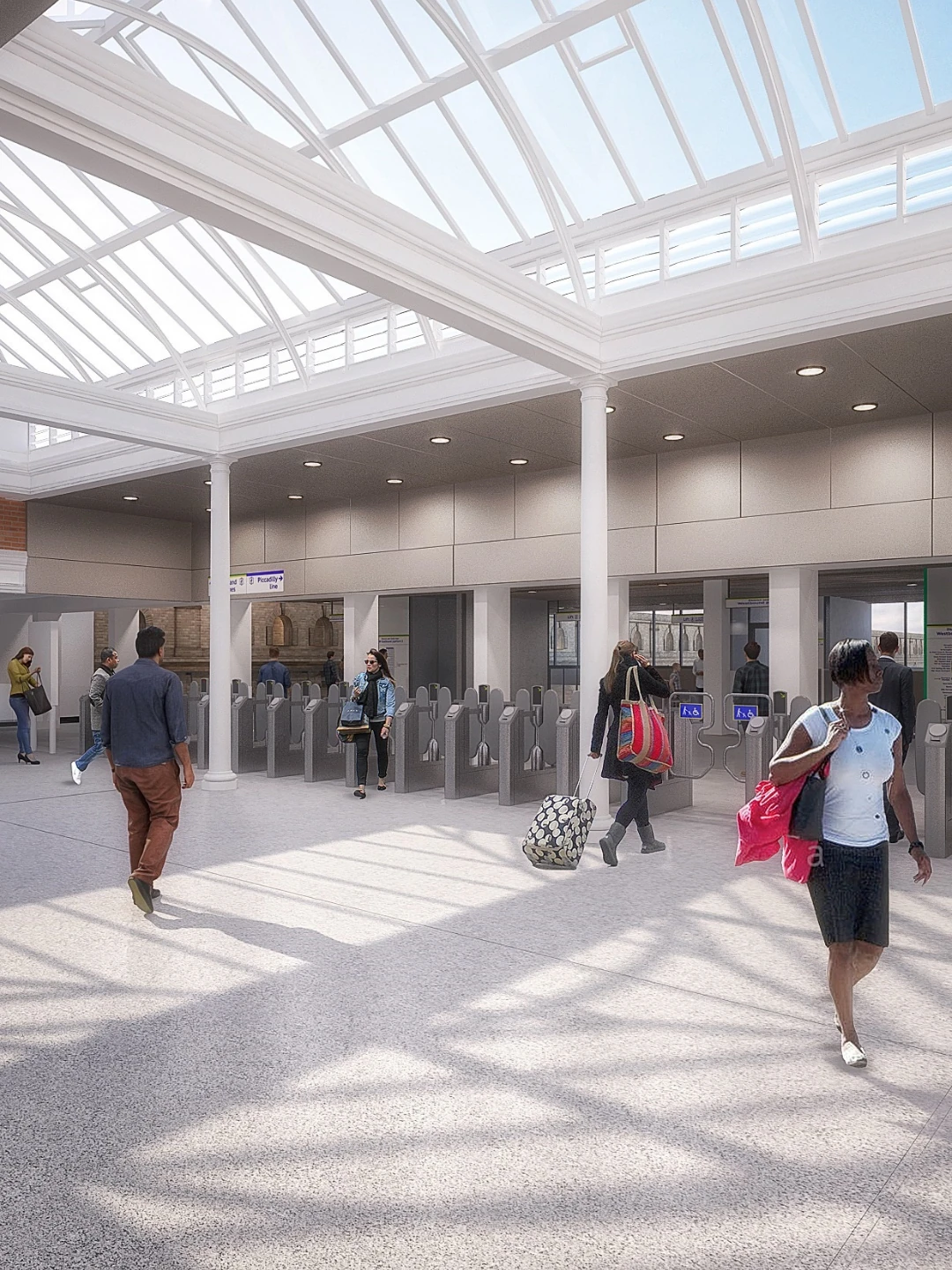 Render of new ticket hall planned for South Kensington tube station 