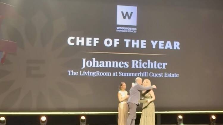  Johannes Richter of The LivingRoom at Summerhill Guest Estate clinched Chef of the Year again!