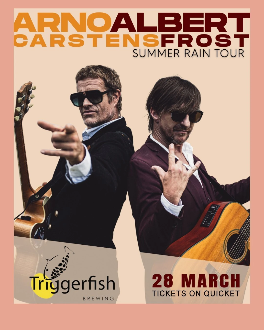 Arno Carstens & Albert Frost Summer Rain Tour at Triggerfish Brewing