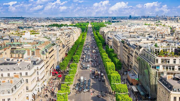 Paris: View of the Champs-Élysées from the Arc de Triomphe