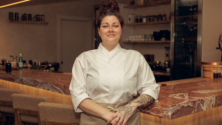 Chef Ambrely Ouimette at Anbā