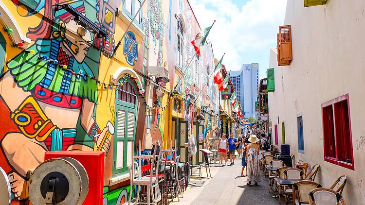 Seek out quirky finds and street art at Haji Lane