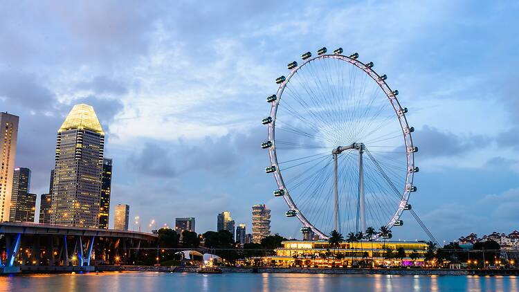 Catch incredible skyline views on the Singapore Flyer