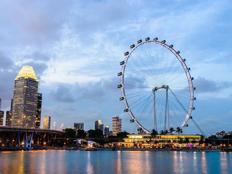 Catch incredible skyline views on the Singapore Flyer
