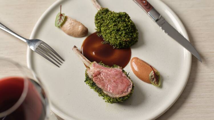 lamb cutlet at Ormeggio at the Spit