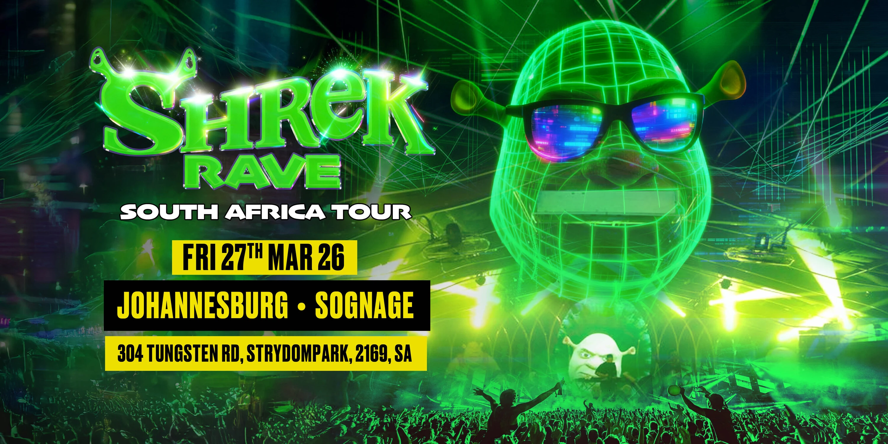 Shrek Rave March 2026 poster