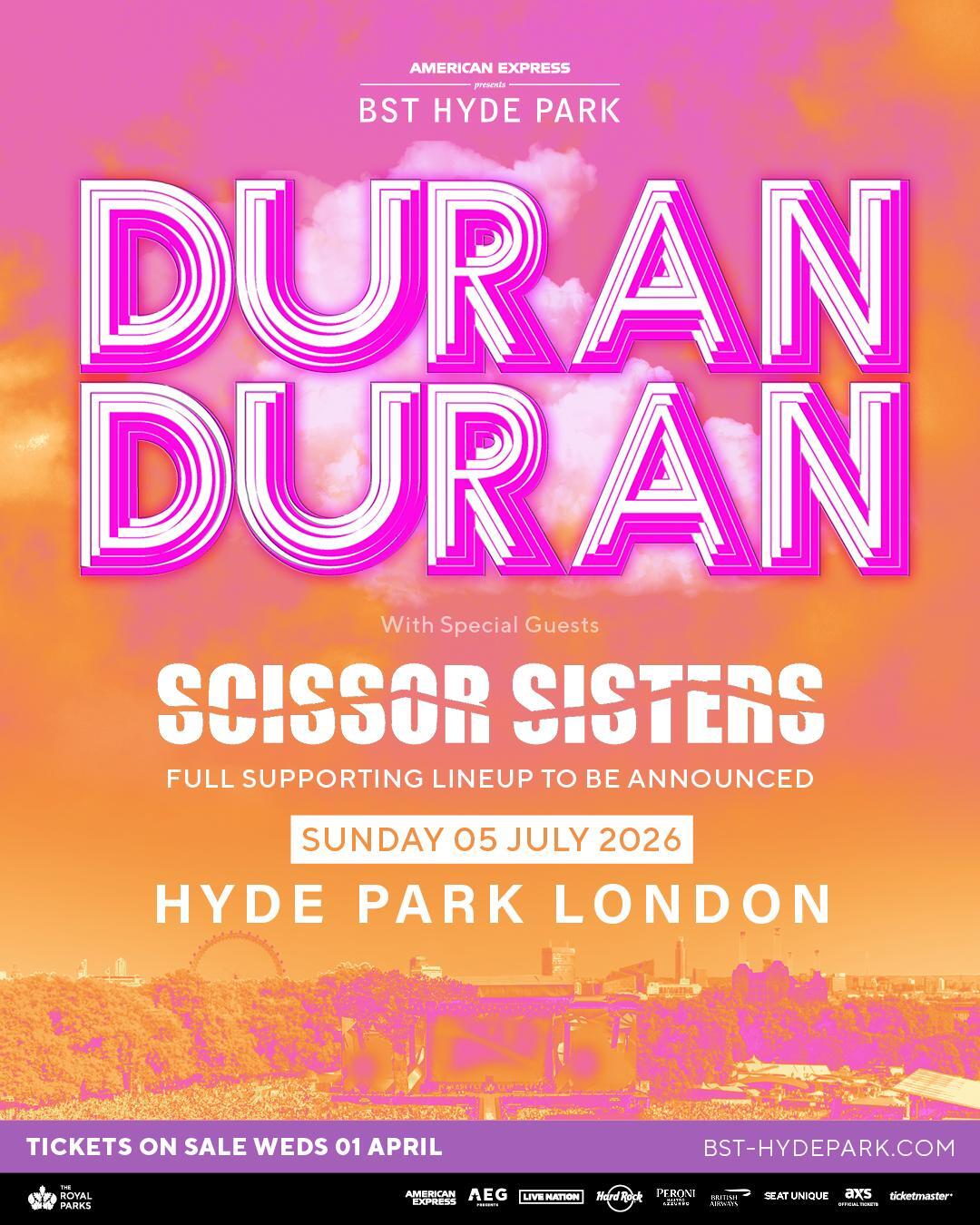 Duran Duran BST lineup poster