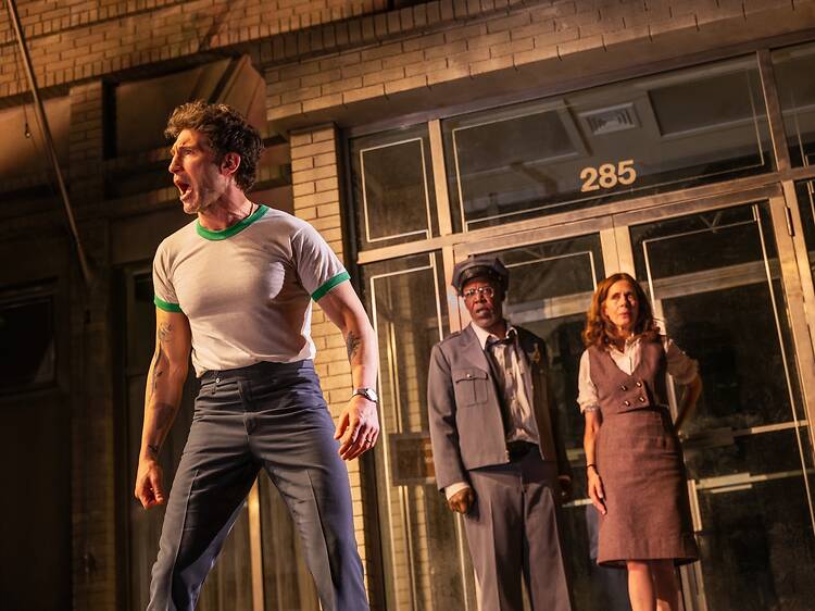 Broadway review:  A heist and a play go wrong in Dog Day Afternoon