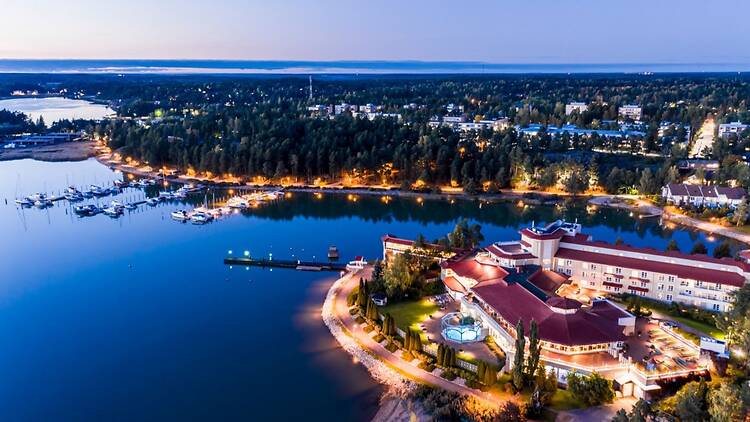 Naantali Spa hotel seen from the air