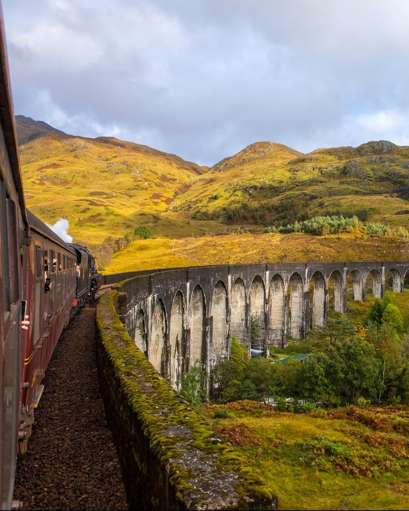West Highland line train in Scotland
