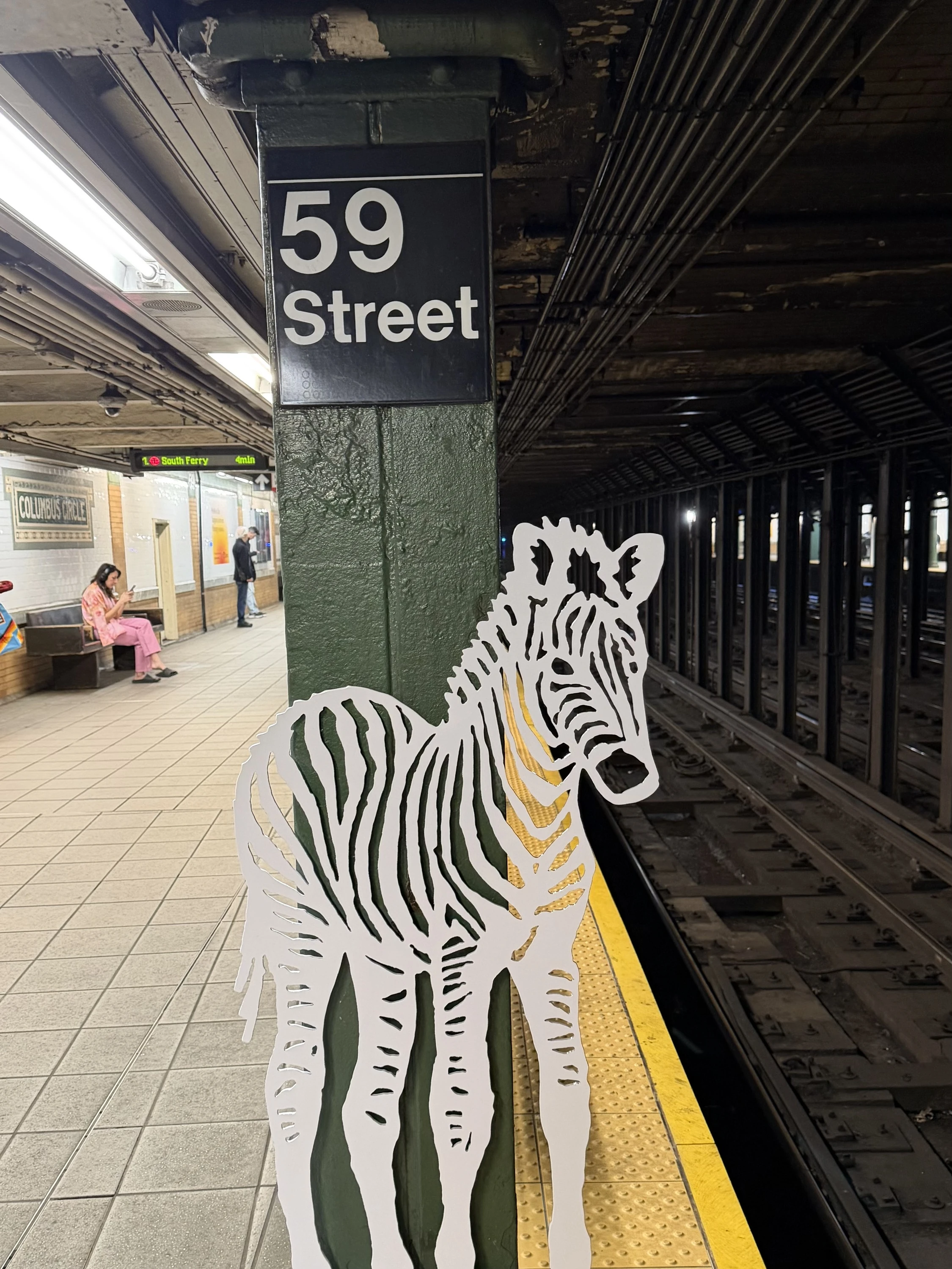 James Delaney's zebra art work in New York