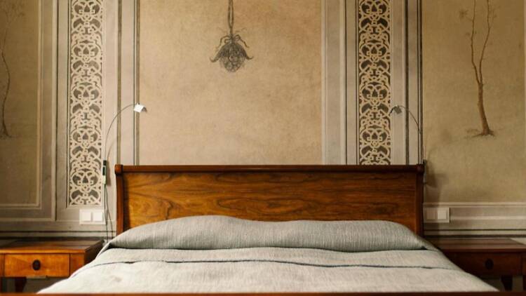 Hotel Pod Różą bedroom in Krakow, Poland