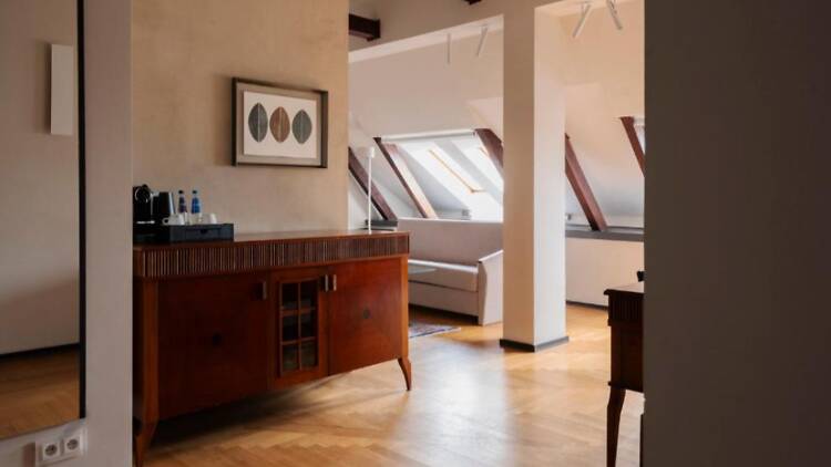 Hotel Pod Różą bedroom in Krakow, Poland