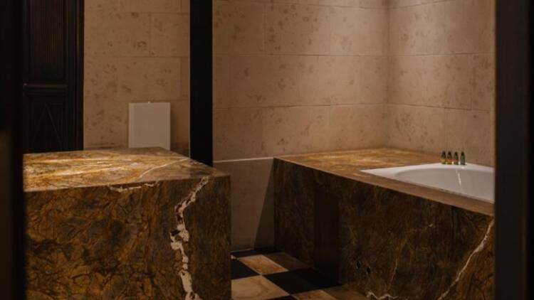 Hotel Pod Różą bathroom in Krakow, Poland