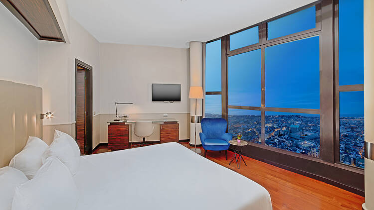 NH Napoli Panorama hotel bedroom in Naples, Italy