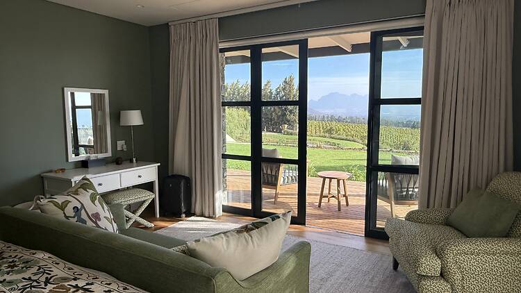 Expansive views of the estate from one of four suites in the Owner's Lodge.