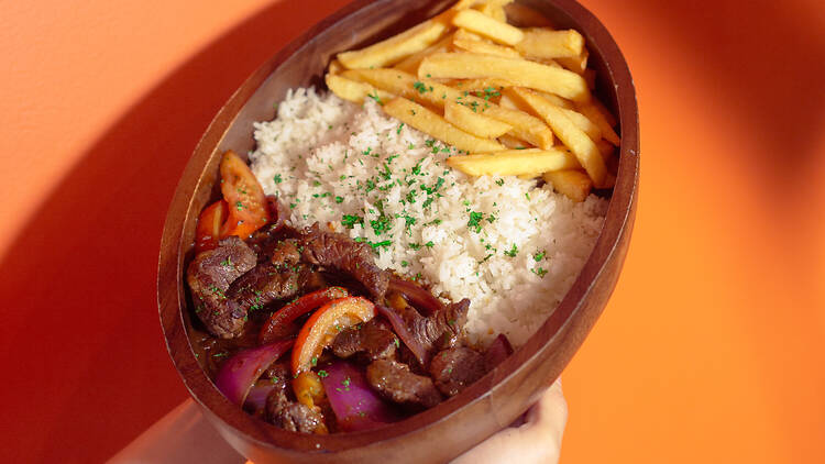 Tostones with toppings at Papelón.