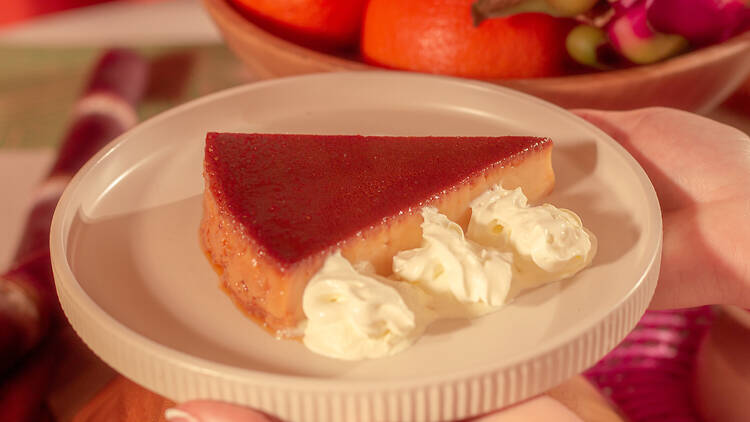 Quesillo (Venezuelan-style flan) at Papelón.