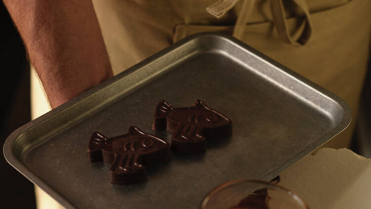 A tray of food and drinks at Cordelia.