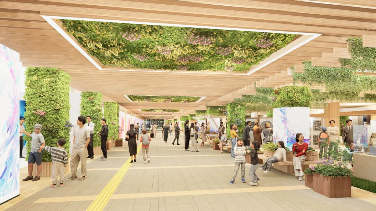A rendering of the tunneled section of Avenue 4 at Shinjuku Station&rsquo;s West Exit