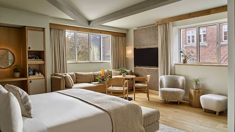 Living room of Junior Suite at 1 Hotel Copenhagen