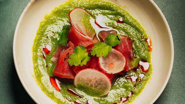 tuna aguachile from Amelia’s 1931