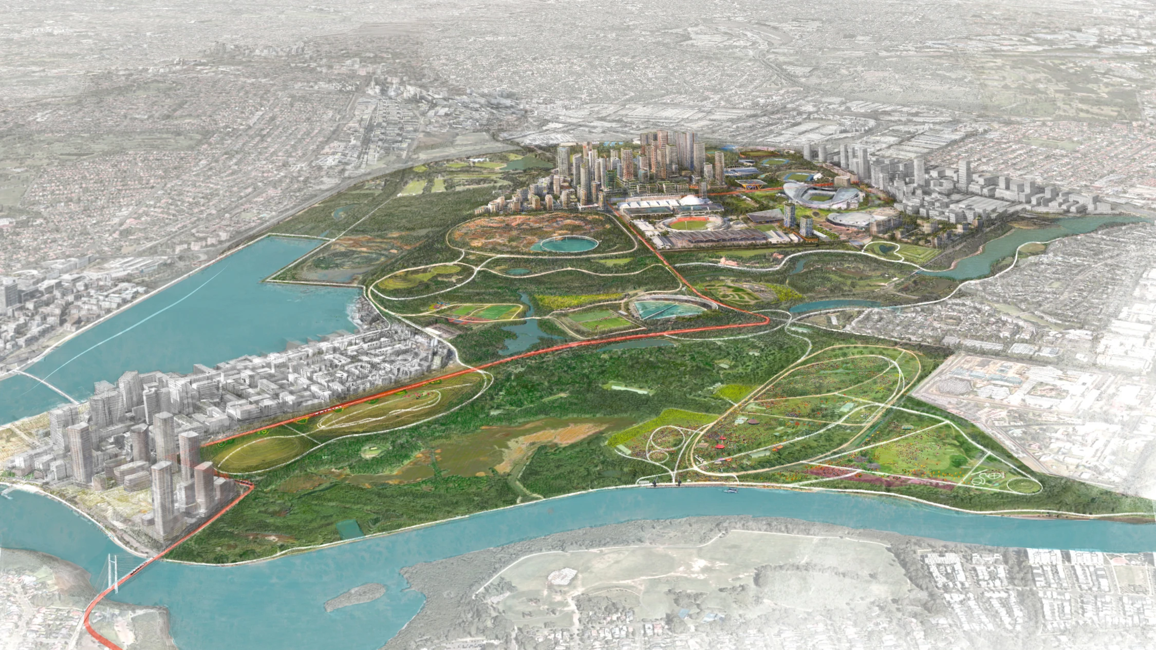 Sydney Olympic Park render