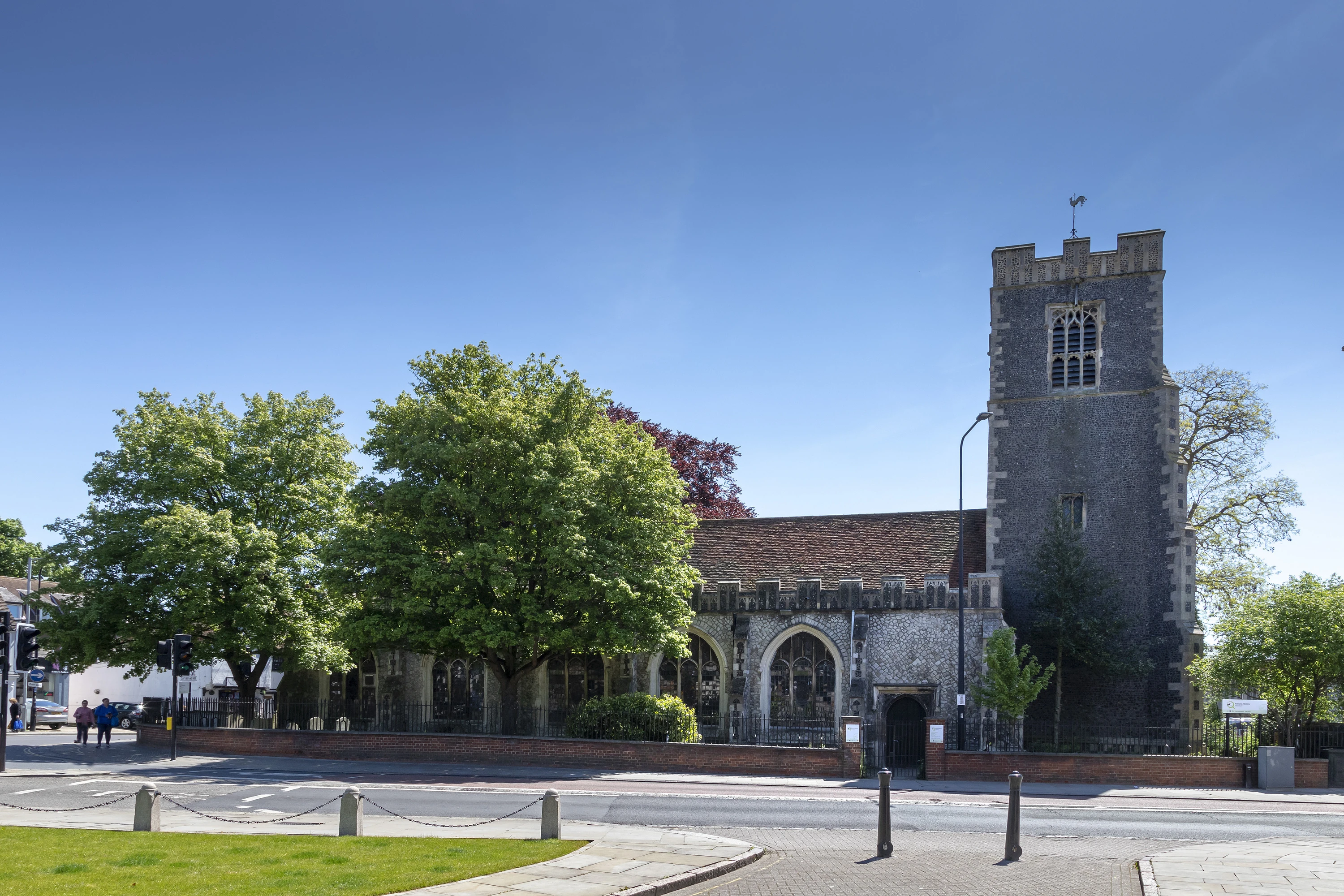 Exterior of the Colchester natural history museum church without scaffolding