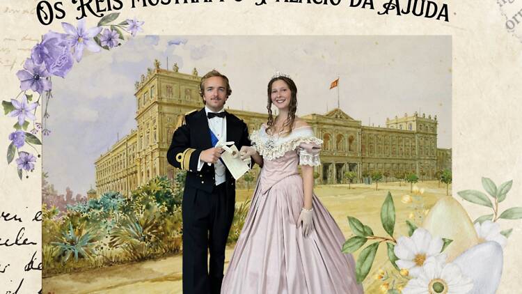 Os reis mostram o Palácio da Ajuda Os reis mostram o Palácio da Ajuda