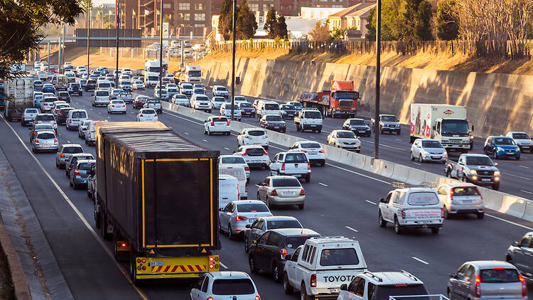 Vehicles coming to a standstill on the N3 motorway in Johannesburg