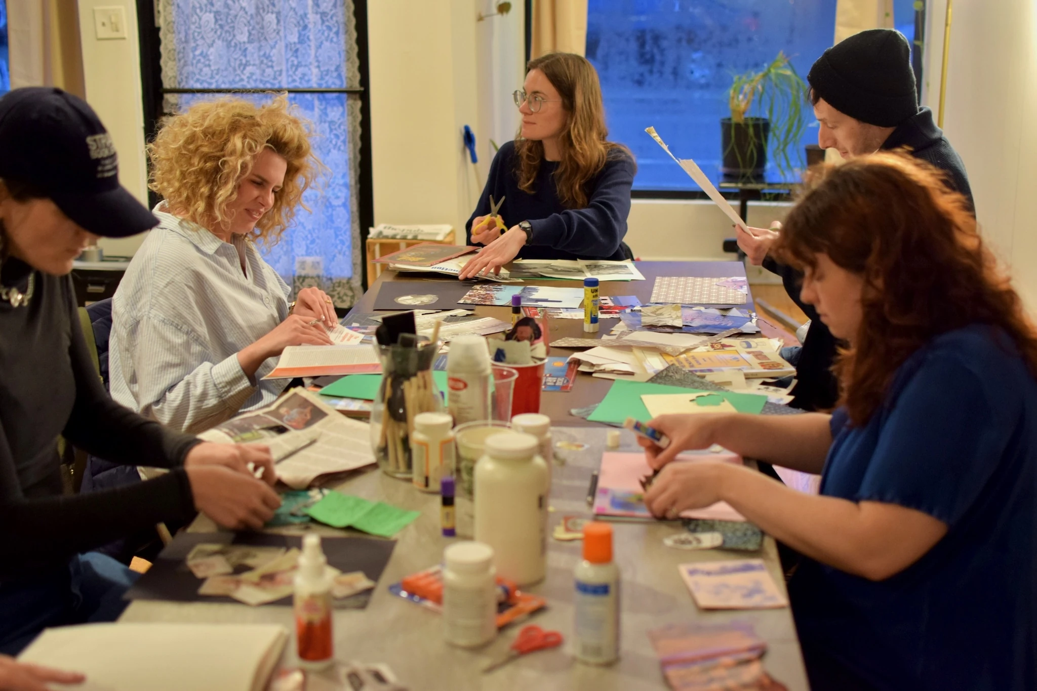 Collage Night attendees at The Pub House.