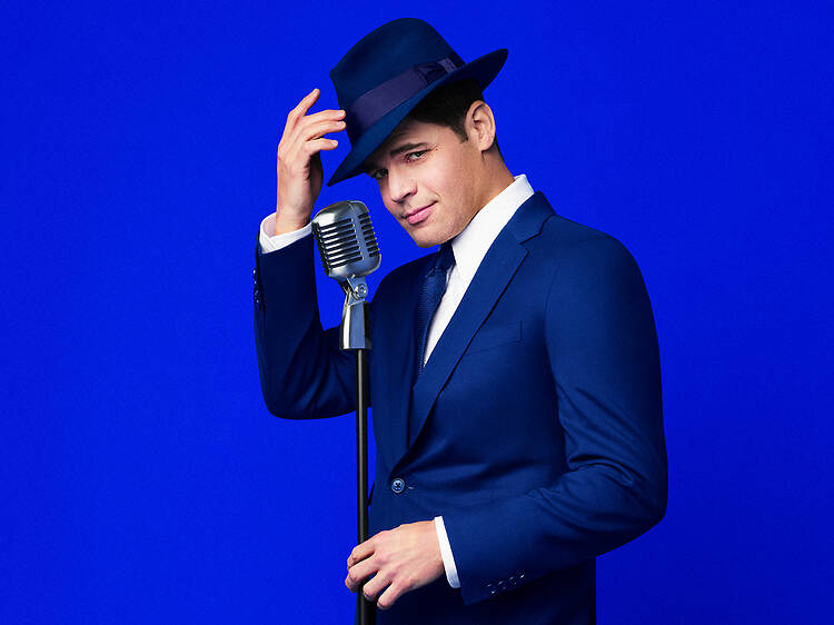 Jeremy Jordan steps up to the mic in the must-see musical Just in Time