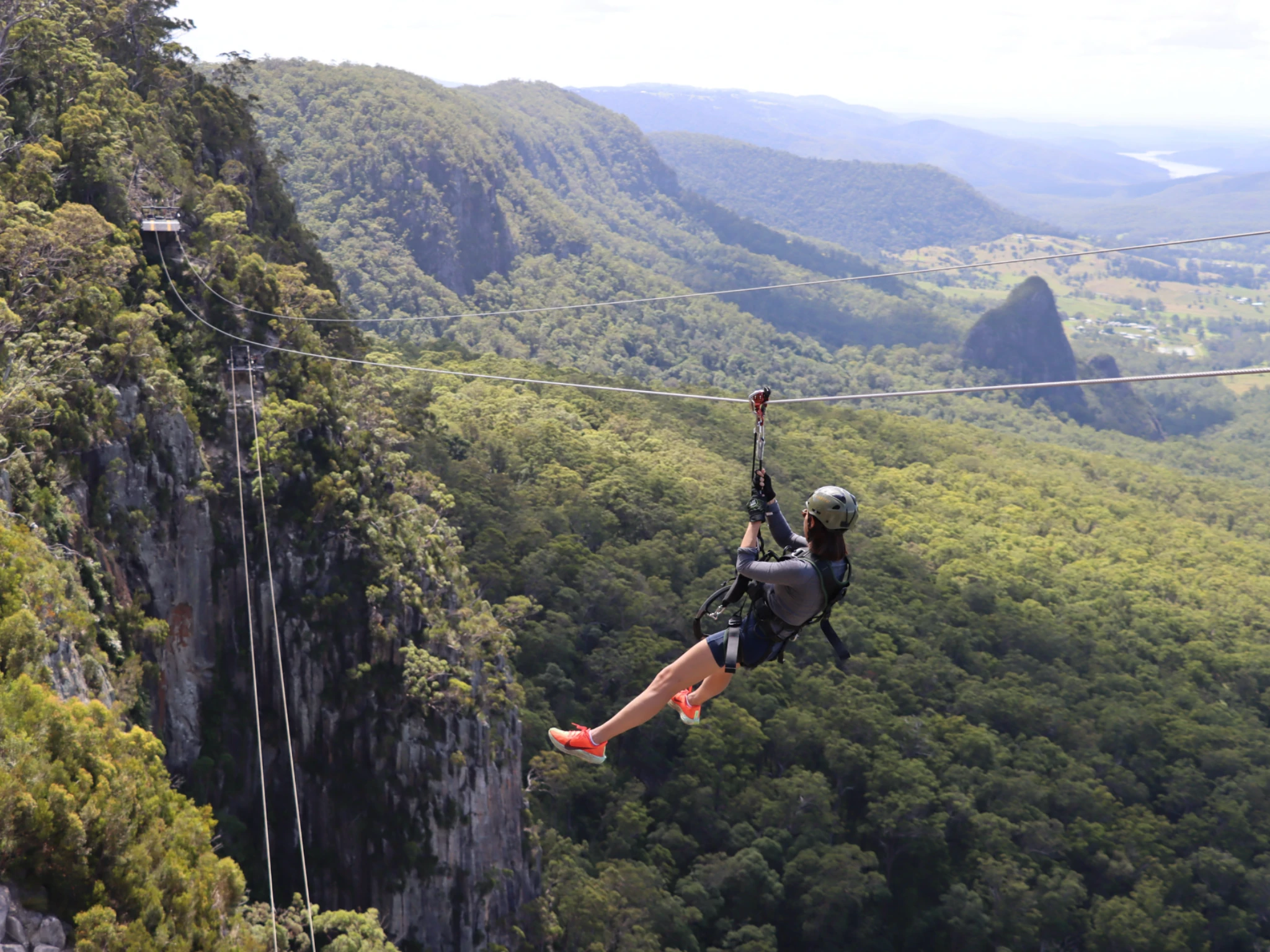 Girl on zipline